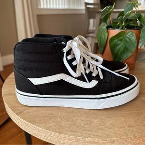 Vans Old Skool sk8 Hi Tops Black & White Sneakers Shoes Size 7.5